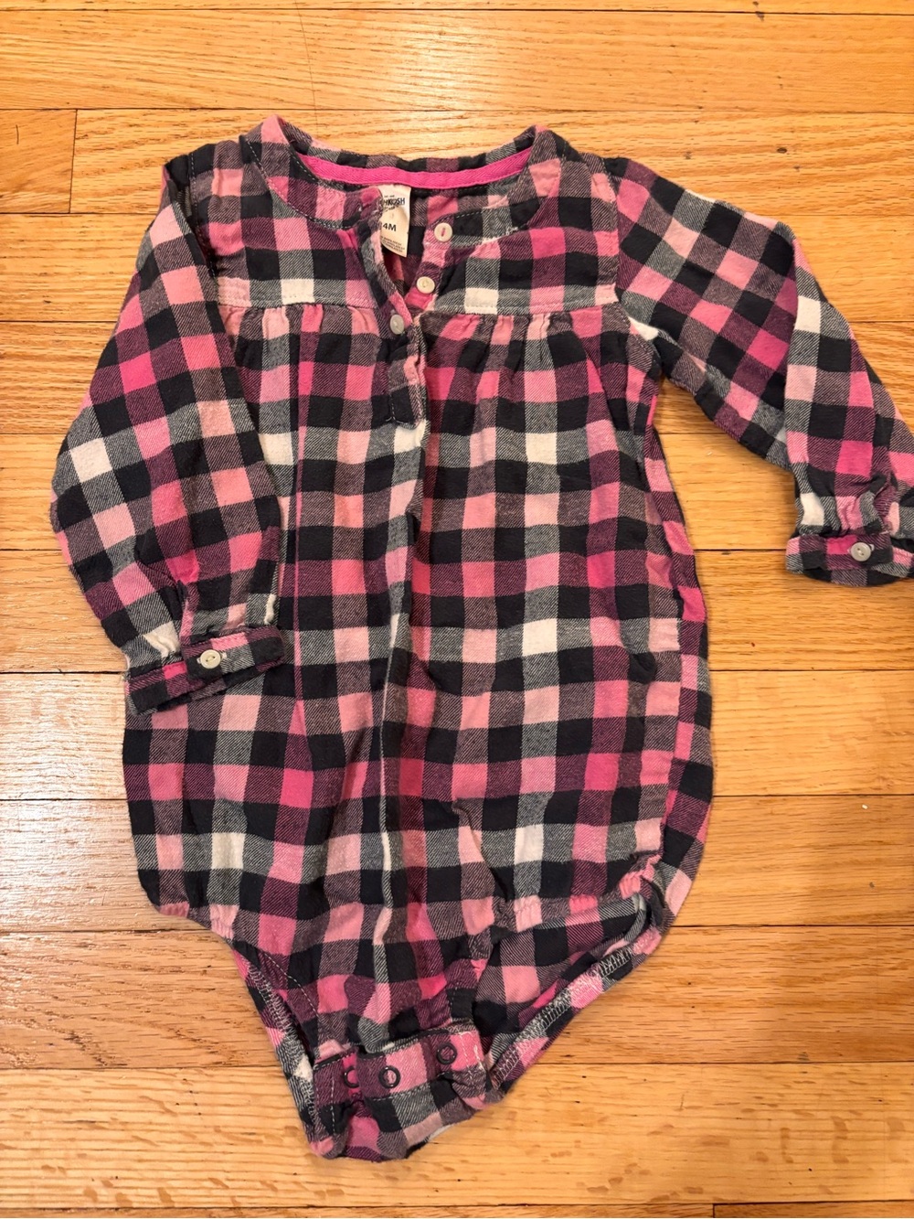 Toddler Osh Kosh flannel bodysuit